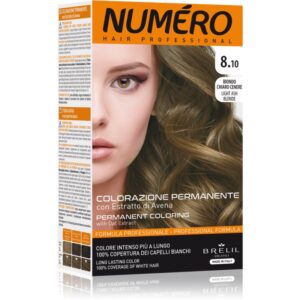 Brelil Numéro Permanent Coloring farba na vlasy odtieň 8.10 Light Ash Blonde 125 ml