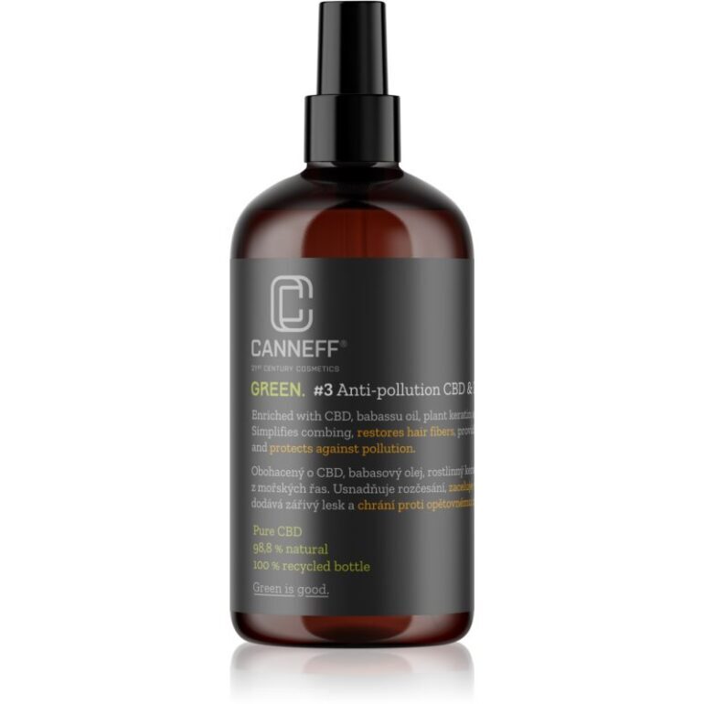 Canneff Green Anti-pollution CBD & Plant Keratin Hair Spray bezoplachová starostlivosť na vlasy 200 ml