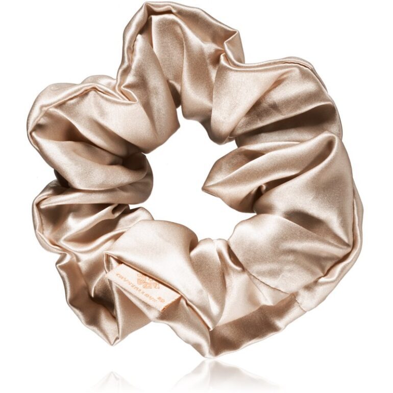 Crystallove Silk Scrunchie hodvábna gumička do vlasov Gold 1 ks