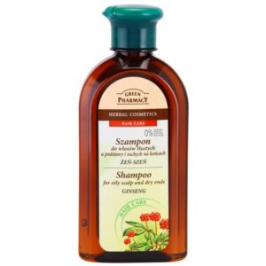 Green Pharmacy Hair Care Ginseng šampón pre mastnú vlasovú pokožku a suché končeky 350 ml