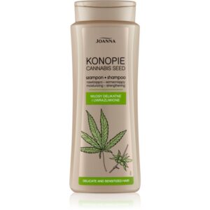 Joanna Cannabis posilňujúci šampón pre jemné vlasy a poškodené vlasy 400 ml