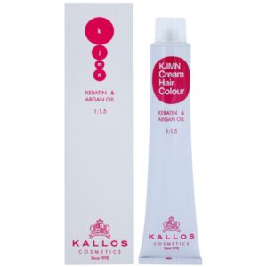 Kallos KJMN Cream Hair Colour Keratin & Argan Oil farba na vlasy s keratínom a argánovým olejom odtieň 8.0 Light Blond 100 ml
