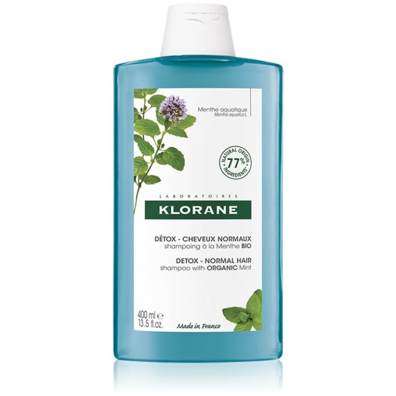 Klorane Máta Vodní BIO čiastiaci detoxikačný šampón pre normálne vlasy 400 ml