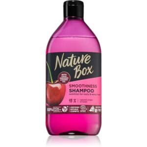 Nature Box Cherry uhladzujúci šampón pre nepoddajné a krepovité vlasy 385 ml
