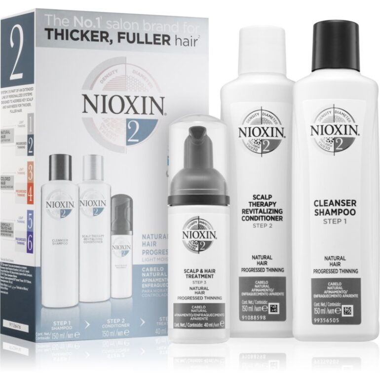 Nioxin System 2 Natural Hair Progressed Thinning darčeková sada (proti vypadávániu vlasov) unisex