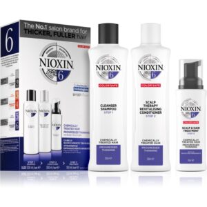 Nioxin System 6 Color Safe Chemically Treated Hair darčeková sada pre rednúce vlasy