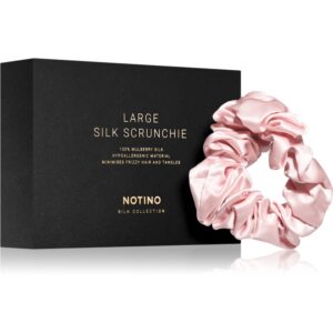Notino Silk Collection Large scrunchie hodvábna gumička do vlasov Pink 1 ks