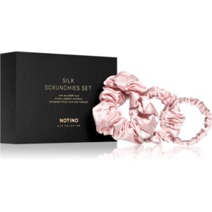 Notino Silk Collection Scrunchie Set súprava hodvábnych gumičiek do vlasov Pink odtieň