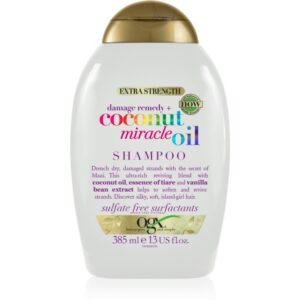 OGX Coconut Miracle Oil posilňujúci šampón pre poškodené vlasy s kokosovým olejom 385 ml