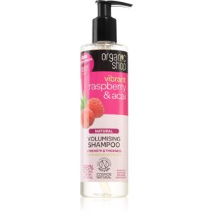 Organic Shop Natural Raspberry & Acai čistiaci šampón pre objem 280 ml
