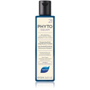 Phyto Phytosquam Anti-Dandruff Purifying Shampoo hĺbkovo čistiaci šampón pre mastnú pokožku hlavy proti lupinám 250 ml