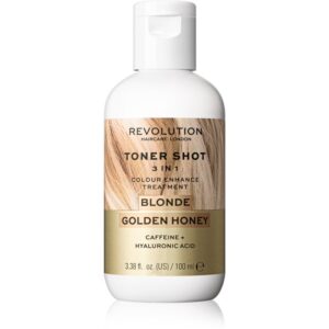 Revolution Haircare Toner Shot Blonde Golden Honey vyživujúca tónovacia maska 3v1 odtieň Blonde Golden Honey 100 ml