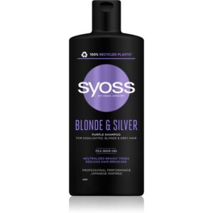 Syoss Blonde & Silver fialový šampón pre blond a šedivé vlasy 440 ml