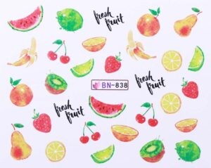 Vodonálepky s motívmi ovocia BN-838