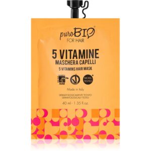 puroBIO Cosmetics 5 Vitamins vyživujúca maska na vlasy 40 ml