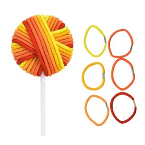 KIEPE Hair Tie Lollipops - gumičky do vlasov v tvare lízanky oranžovo-žlté