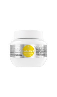 Kallos kjmn BANANA mask - posiľujúca maska na vlasy s olivovým olejom a vitamínmi 275 ml
