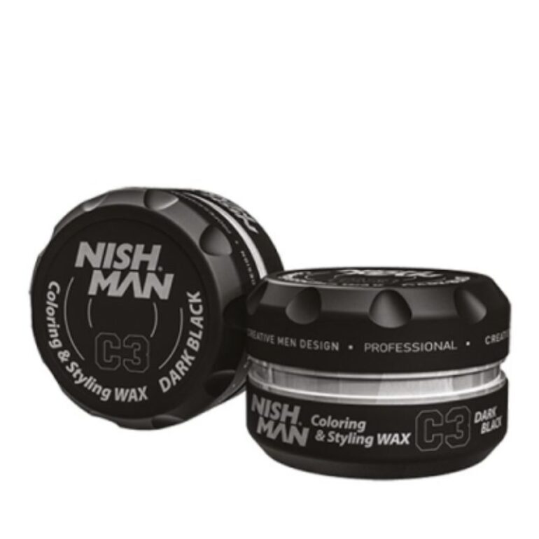 Nishman Hair Coloring Wax C3 Black - čierny farbiaci vosk na vlasy
