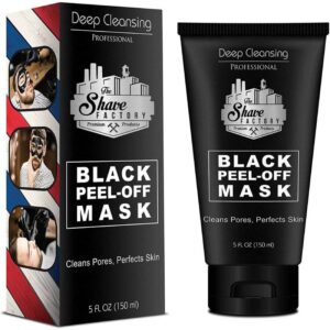 The Shave Factory Black Peel-Off Mask - čierna čistiaca zlupovacia maska na tvár
